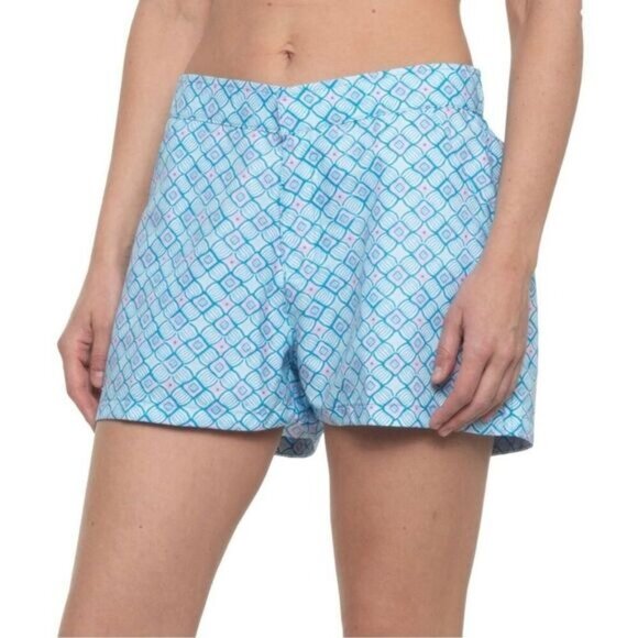 Cabana Life Shorts Women’s Boardshort Large, Blue/Pink UPF 50+ UV,Pockets,Zipp - Picture 2 of 11